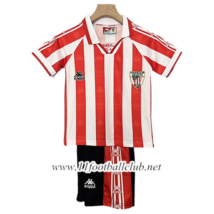 Maillot de Foot Athletic Bilbao Retro Enfant Domicile 1995/1997