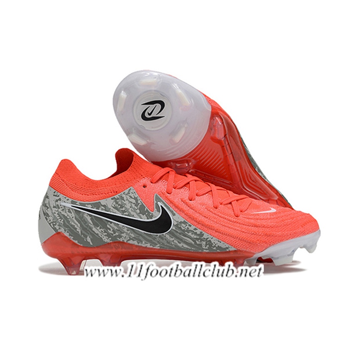 Nike Chaussures de Foot Phantom Luna Elite NU FG Orange/Gris