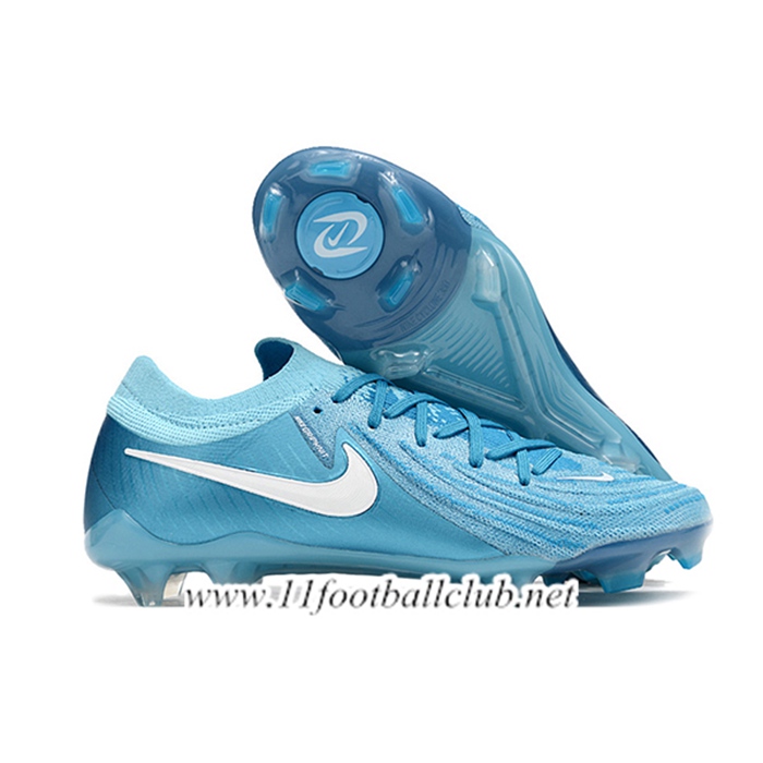 Nike Chaussures de Foot Phantom Luna Elite NU FG Bleu/Blanc