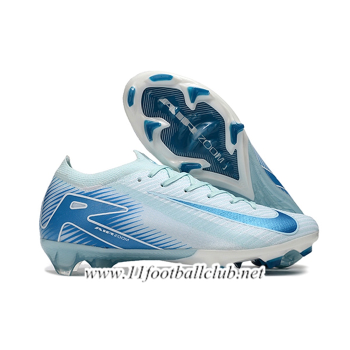 Nike Chaussures de Foot AIR Zoom Mercurial Vapor 16 Elite XXV FG Blanc/Bleu