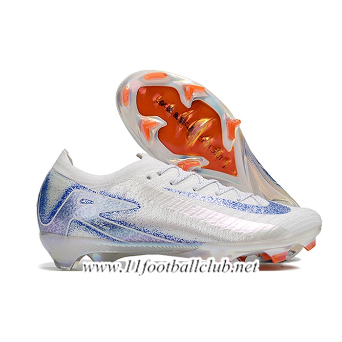 Nike Chaussures de Foot AIR Zoom Mercurial Vapor 16 Elite XXV FG Blanc/Bleu -02