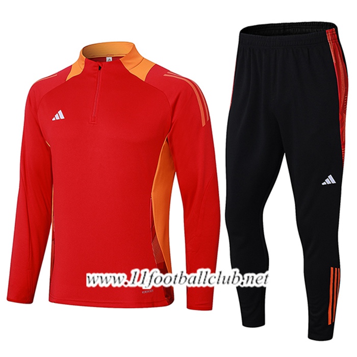 Ensemble Survetement de Foot Adidas Rouge/Orange 2024/2025