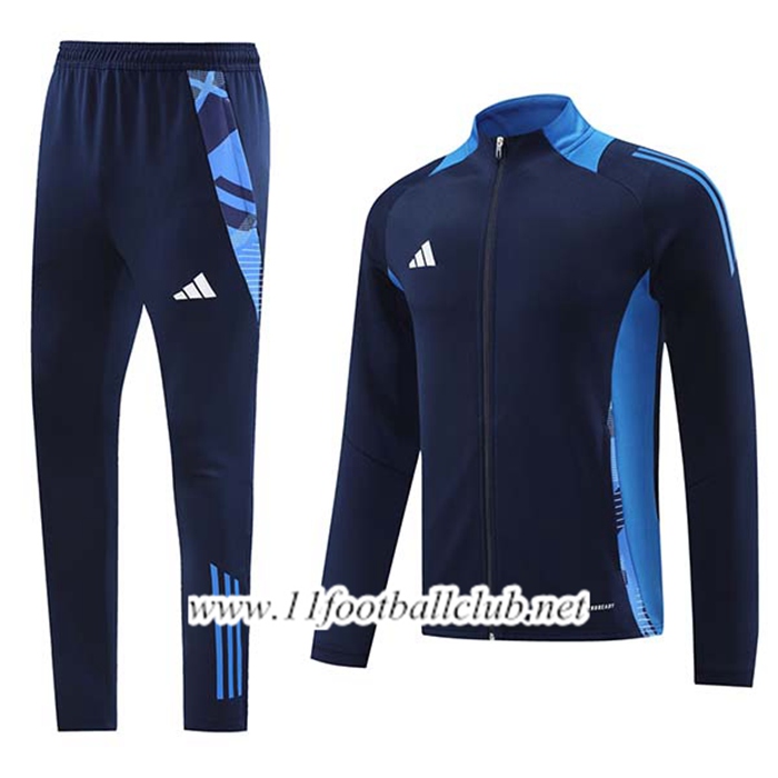 Ensemble Veste Survetement de Foot Adidas Bleu Royal 2024/2025