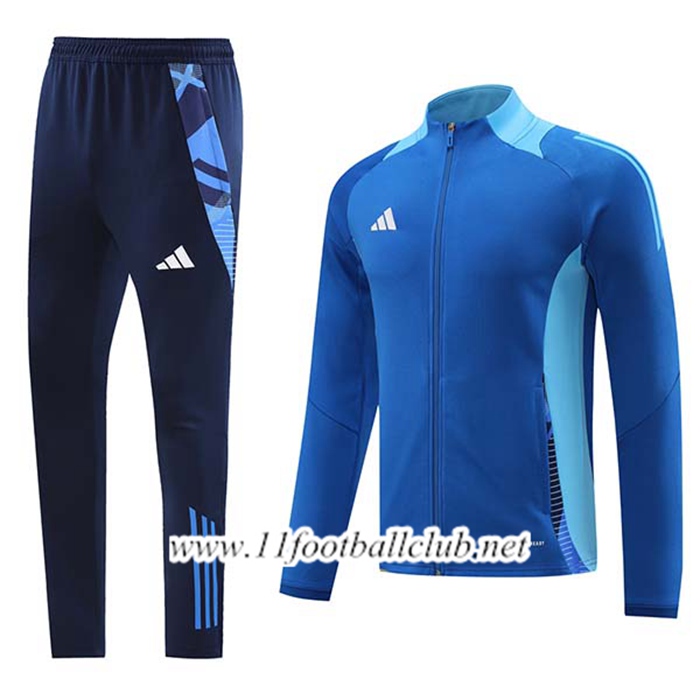 Ensemble Veste Survetement de Foot Adidas Bleu 2024/2025
