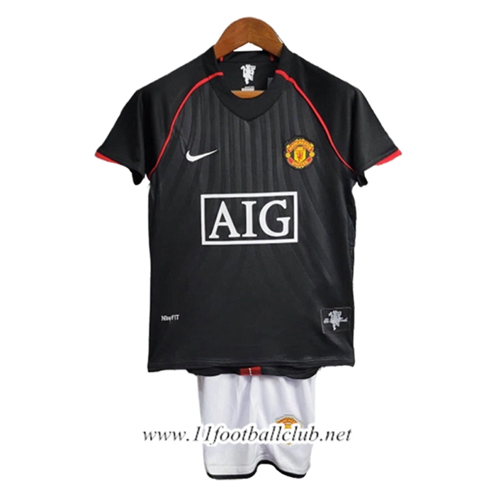 Maillot de Foot Manchester United Retro Enfant Exterieur 2007/2008