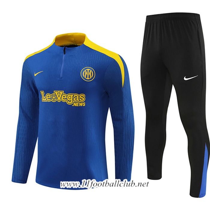 Ensemble Survetement de Foot Inter Milan Bleu/Jaune 2024/2025