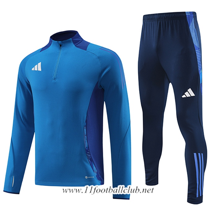 Ensemble Survetement de Foot Adidas Bleu 2024/2025 -03