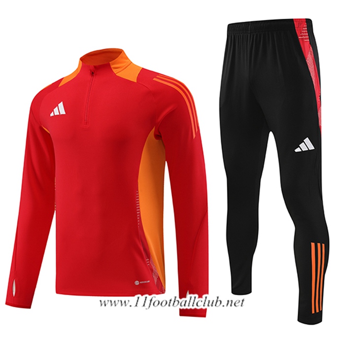 Ensemble Survetement de Foot Adidas Rouge/Orange 2024/2025 -02