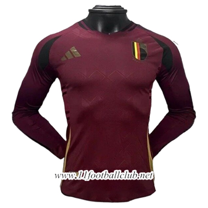Maillot Equipe Foot Belgique Domicile Manches Longues 2024/2025