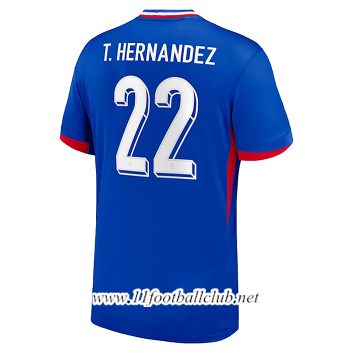 Maillot Equipe Foot france (T. HERNANDEZ #22) 2024/2025 Domicile