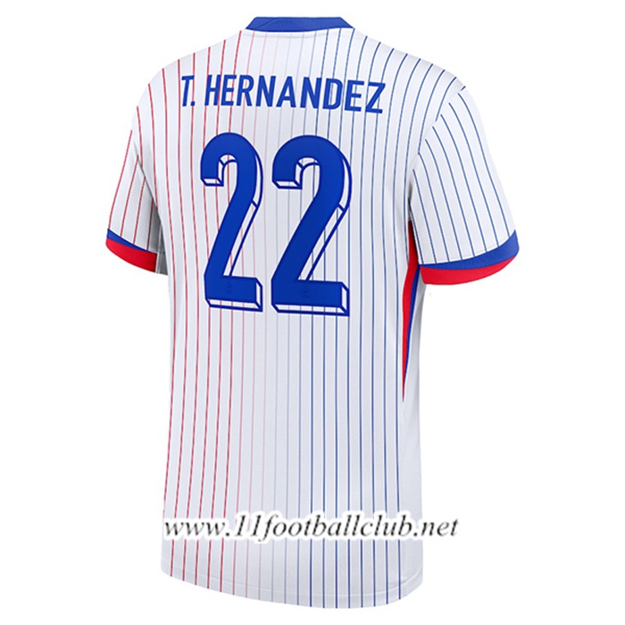 Maillot Equipe Foot france (T. HERNANDEZ #22) 2024/2025 Exterieur