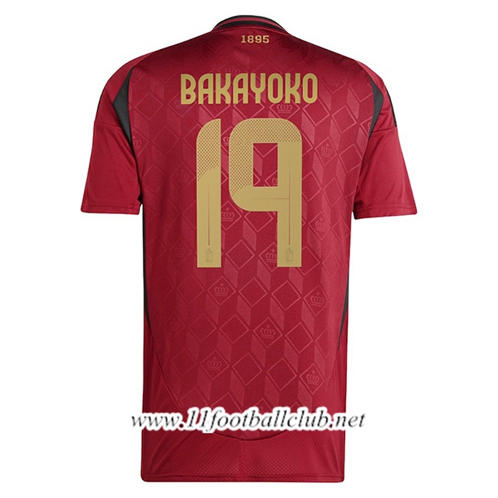 Maillot Equipe Foot Belgique (BAKAYOKO #19) 2024/2025 Domicile