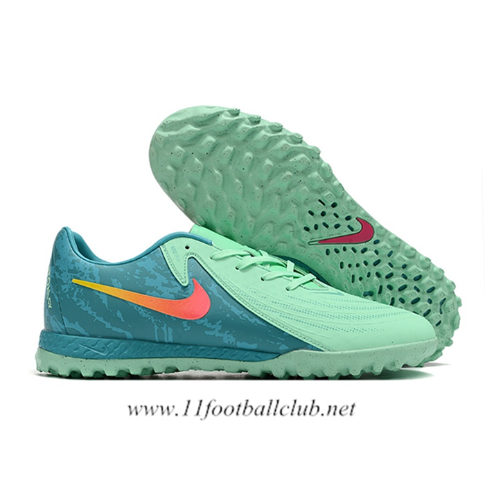 Nike Chaussures de Foot Phantom GX II ACAD LV8 TF Vert/Bleu