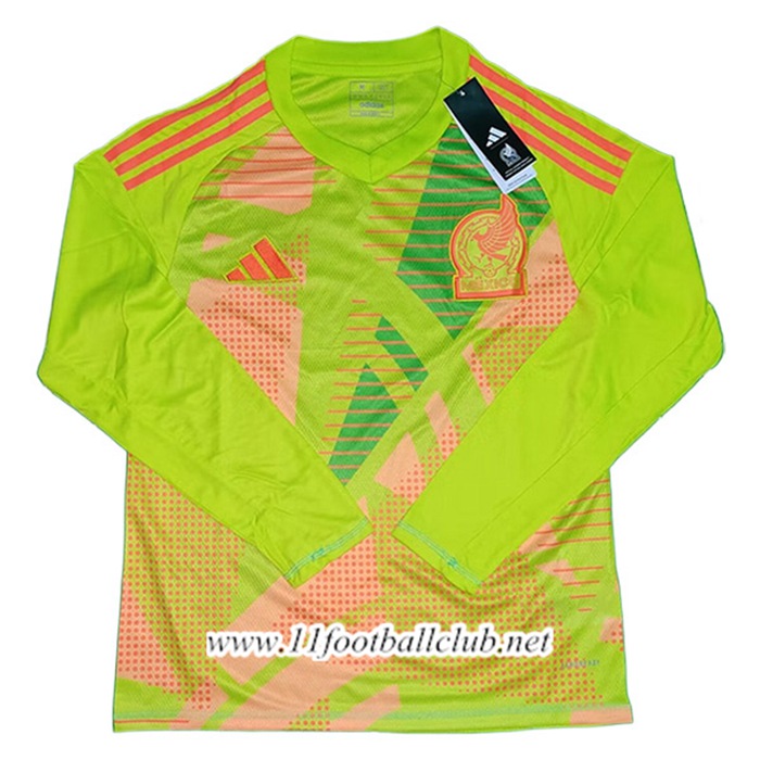 Maillot Equipe Foot Mexique Gardien De But Manches Longues Vert 2024/2025