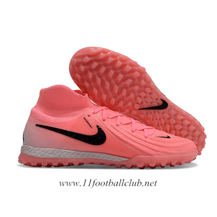 Nike Chaussures de Foot Phantom Luna Elite NU TF Rose/Noir