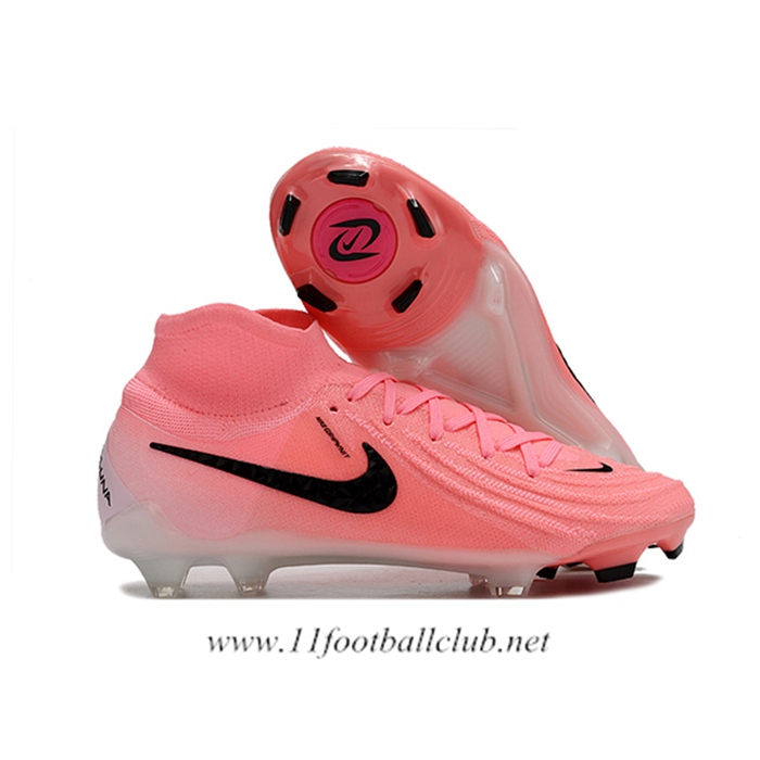Nike Chaussures de Foot Phantom Luna Elite NU FG Rose/Noir -03