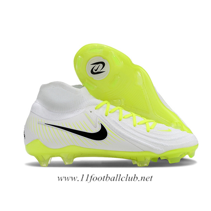 Nike Chaussures de Foot Phantom Luna Elite NU FG Blanc/Noir/Vert