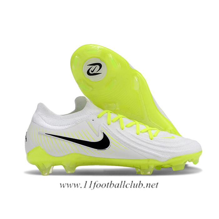 Nike Chaussures de Foot Phantom Luna Elite NU FG Blanc/Noir/Vert -02