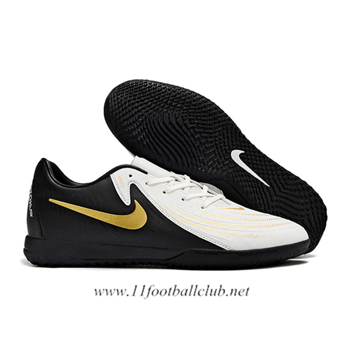 Nike Chaussures de Foot Phantom GX II ACAD LV8 IC Blanc/Noir/Jaune