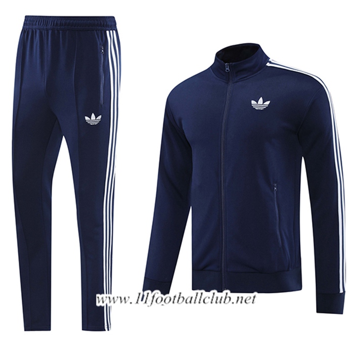 Ensemble Veste Survetement De Foot Adidas Bleu Royal 2024/2025