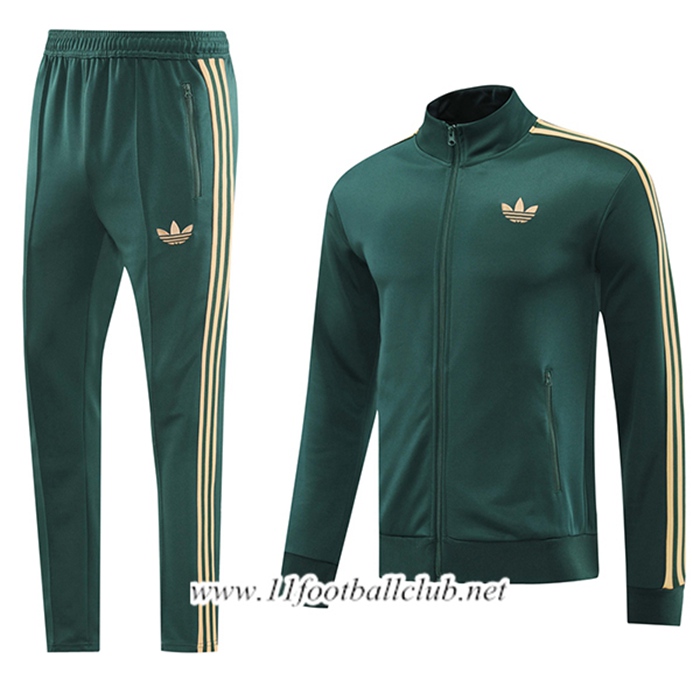 Ensemble Veste Survetement De Foot Adidas Vert/Jaune 2024/2025