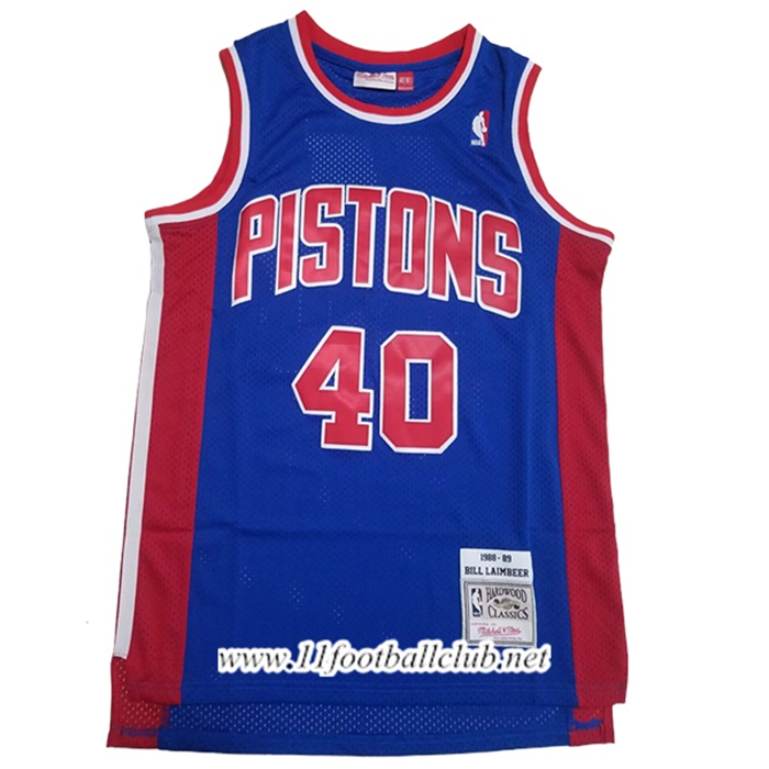 Maillot Detroit Pistons (LAIMBEER #40) 2024/25 Bleu/Rouge