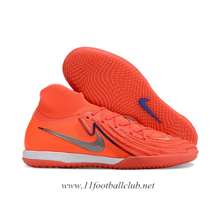 Nike Chaussures de Foot Phantom Luna Elite NU IC Orange/Gris
