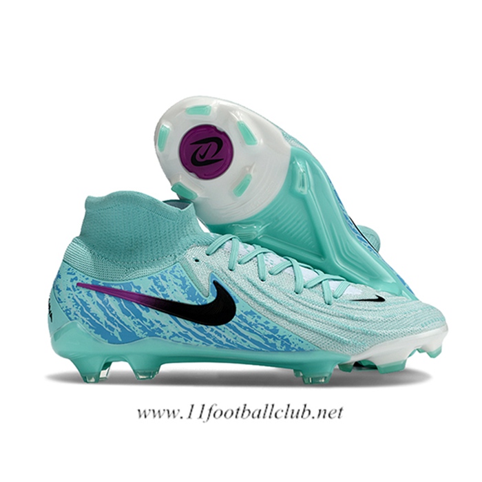 Nike Chaussures de Foot Phantom Luna Elite NU FG Vert/Bleu