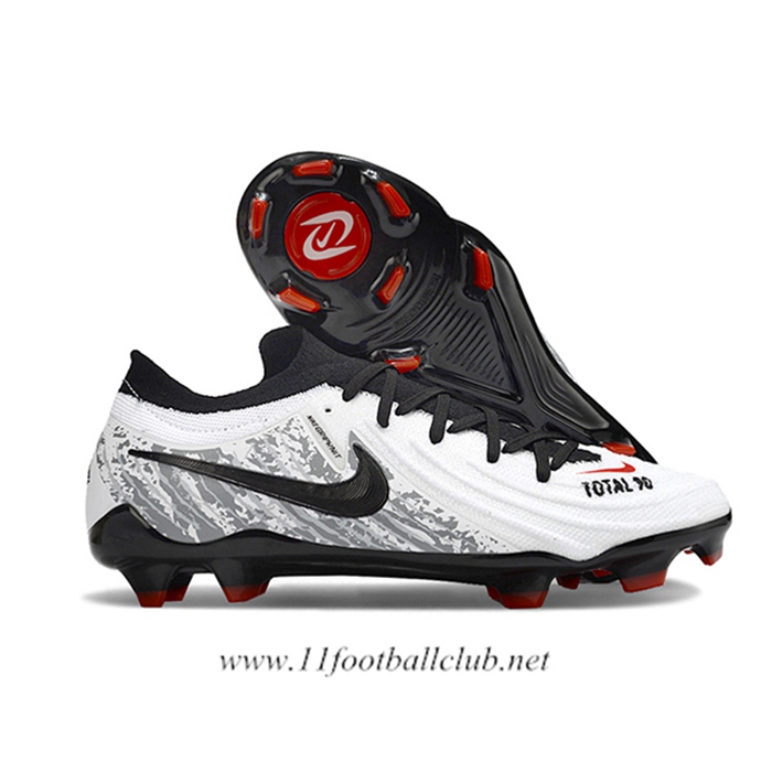 Nike Chaussures de Foot Phantom Luna Elite NU FG Blanc/Gris/Noir