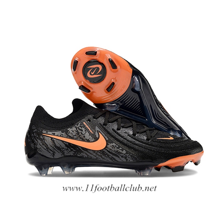 Nike Chaussures de Foot Phantom Luna Elite NU FG Noir/Orange
