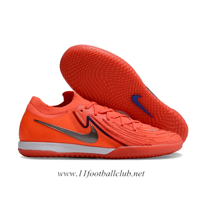 Nike Chaussures de Foot Phantom GX II Elite IC Orange/Gris