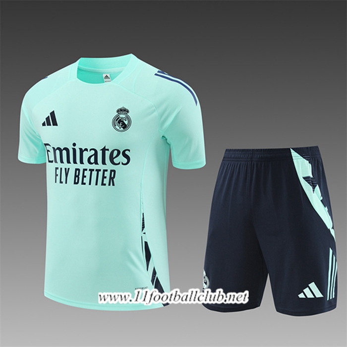 Ensemble Training T-Shirts Real Madrid Enfant Vert 2024/2025