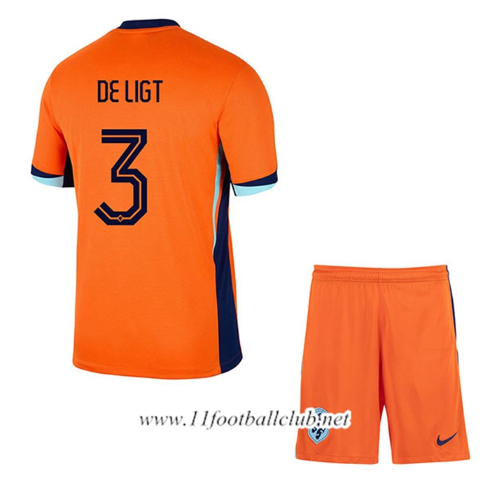 Maillot Equipe Foot Pays-Bas (DE LIGT #3) Enfant 2024/2025 Domicile
