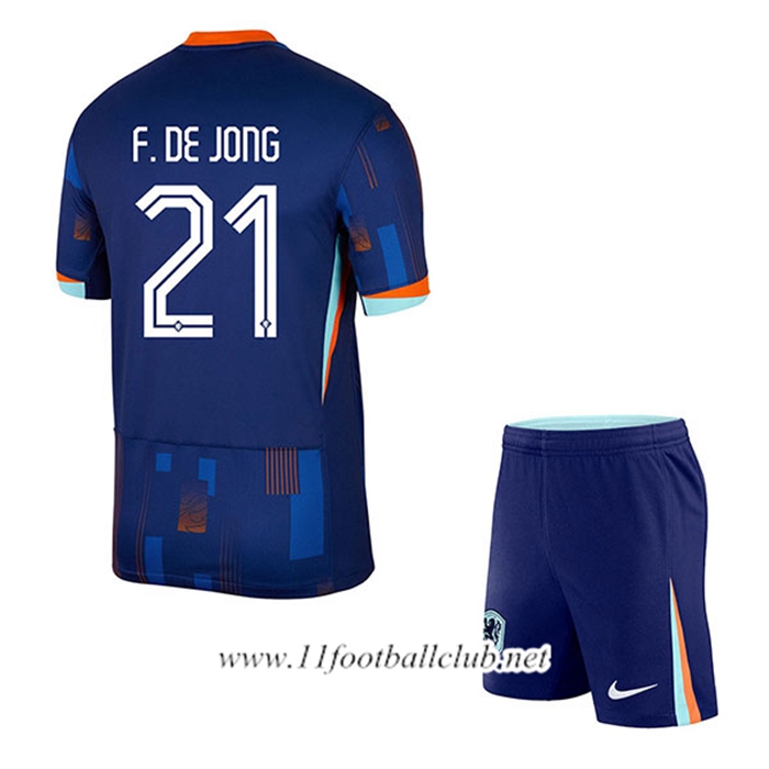 Maillot Equipe Foot Pays-Bas (F.DE JONG #21) Enfant 2024/2025 Exterieur