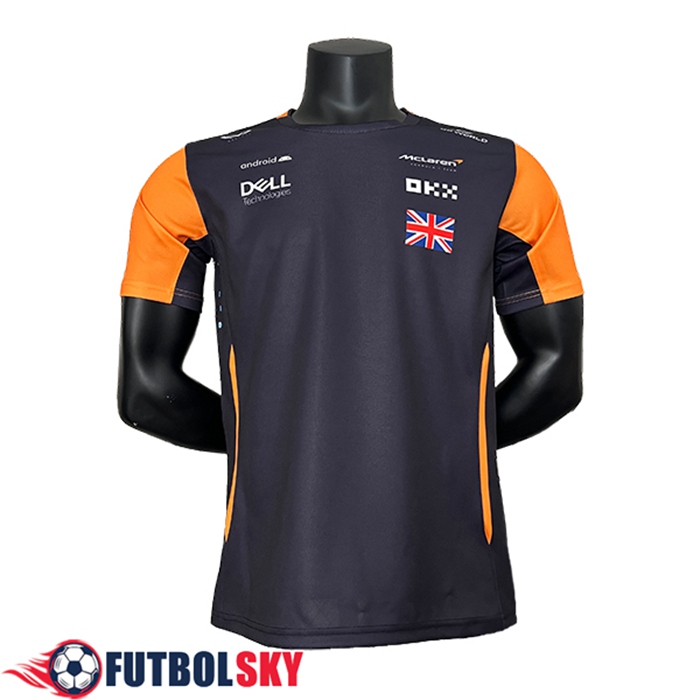 T-Shirt McLaren Team (NORRIS #4) Noir/Orange 2024