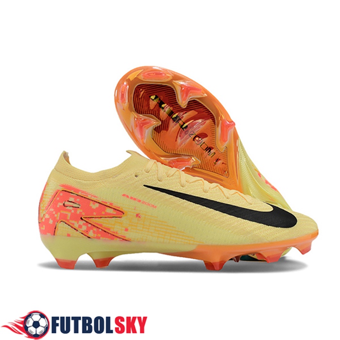 Nike Chaussures de Foot AIR Zoom Mercurial Vapor 16 Elite XXV FG Jaune/Orange/Noir