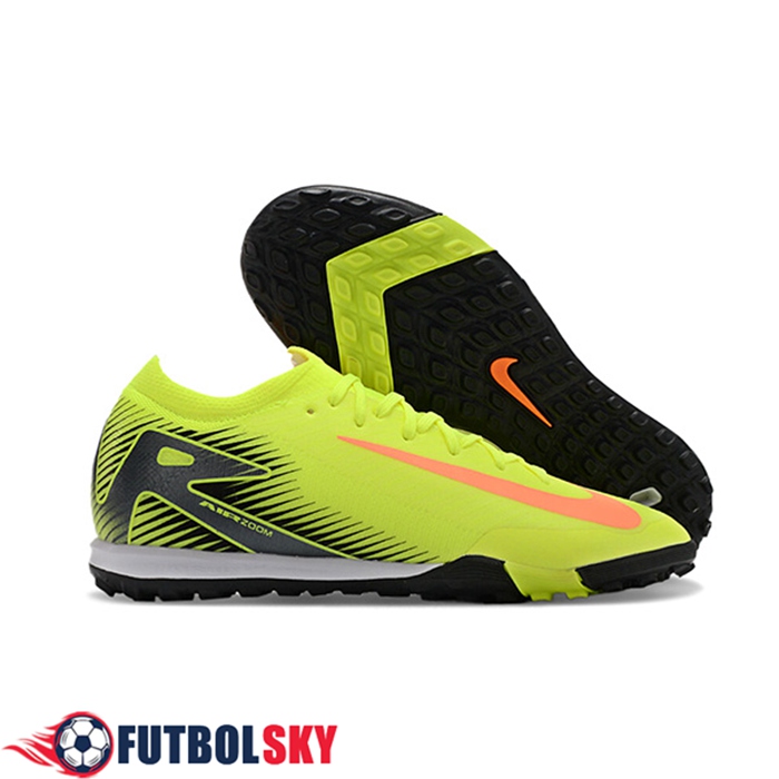 Nike Chaussures de Foot Air Zoom Mercurial Vapor XVI Elite TF Jaune/Noir/Orange