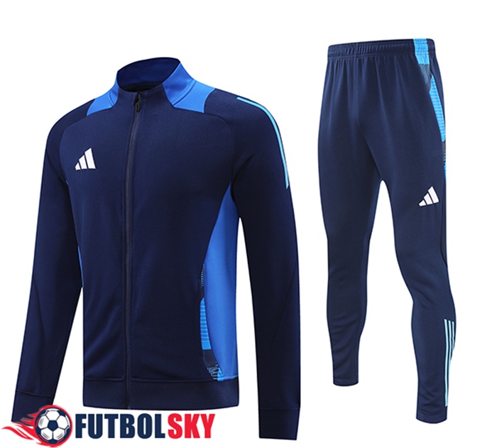 Ensemble Veste Survetement de Foot Adidas Bleu Foncé 2024/2025