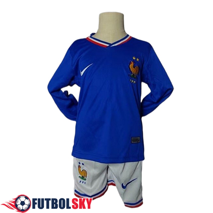 Maillot de Foot France Enfant Domicile Manches Longues 2024/2025