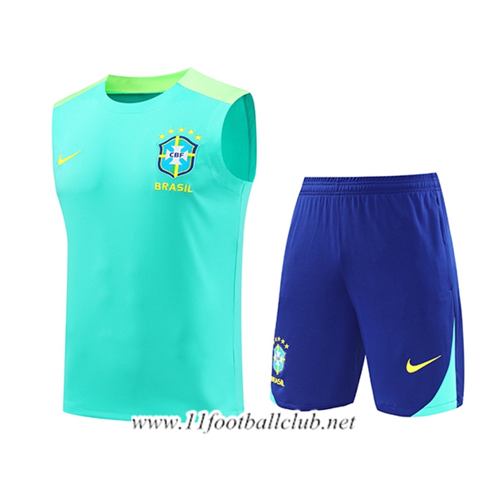 Ensemble Training Debardeur Brésil Vert 2024/2025