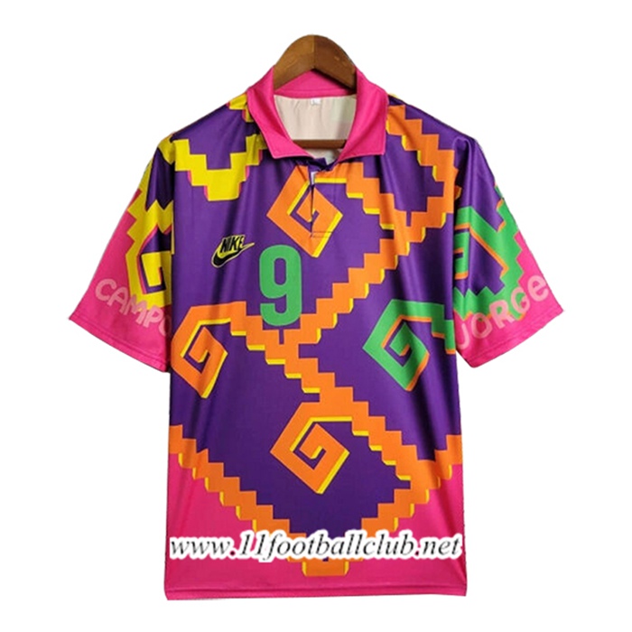 Maillot de Foot Mexique Retro Gardien De But Pourpre/Rose