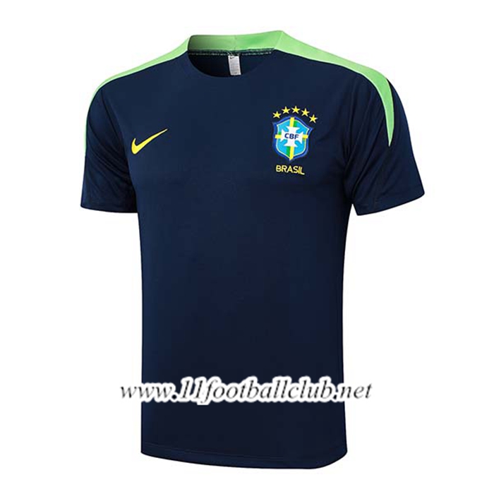 Training T-Shirts Brésil Bleu/Vert 2024/2025