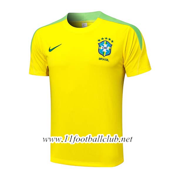 Training T-Shirts Brésil Jaune/Vert 2024/2025