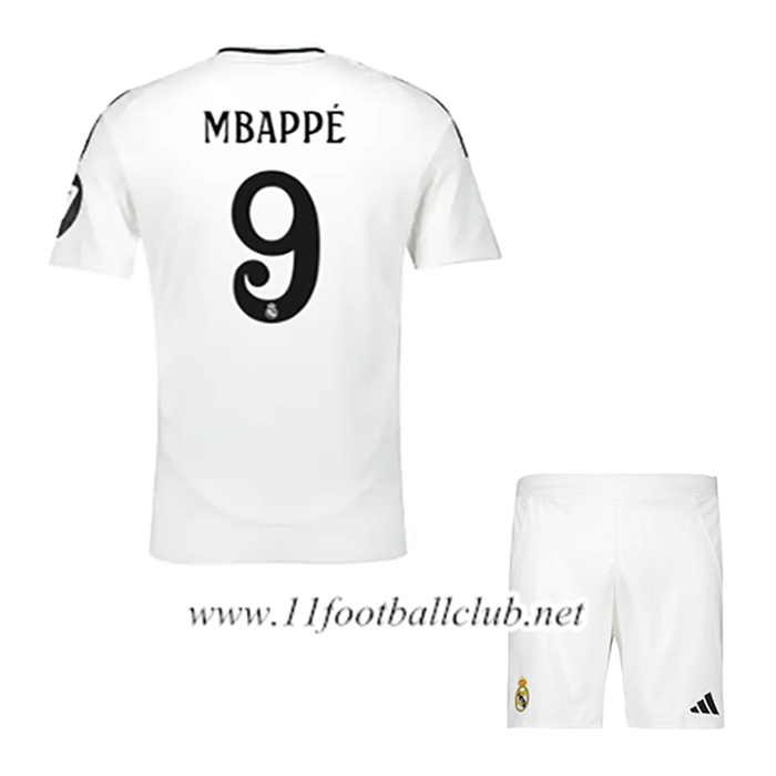 Maillot de Foot Real Madrid (Mbappé #9) Enfant Domicile 2024/2025