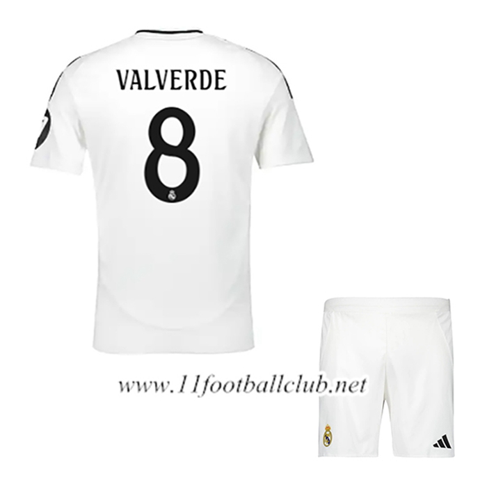 Maillot de Foot Real Madrid (VALVERDE #8) Enfant Domicile 2024/2025