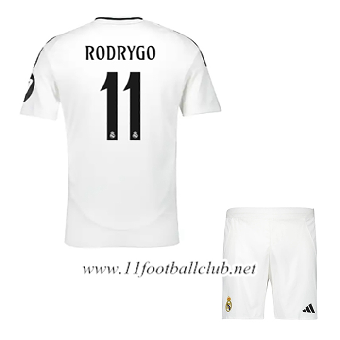 Maillot de Foot Real Madrid (RODRYGO #11) Enfant Domicile 2024/2025