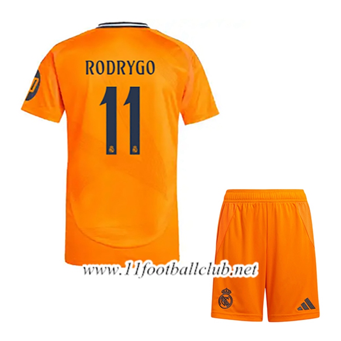 Maillot de Foot Real Madrid (RODRYGO #11) Enfant Exterieur 2024/2025