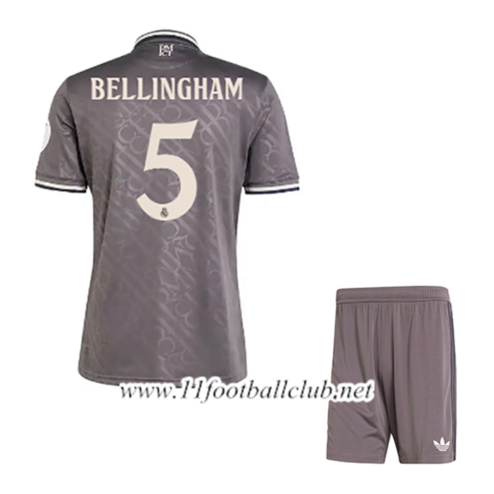 Maillot de Foot Real Madrid (BELLINGHAM #5) Enfant Third 2024/2025