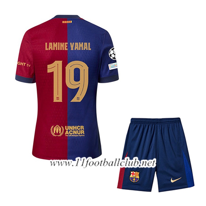 Maillot de Foot Barcelona (LAMINE YAMAL #19) Enfant Domicile 2024/2025