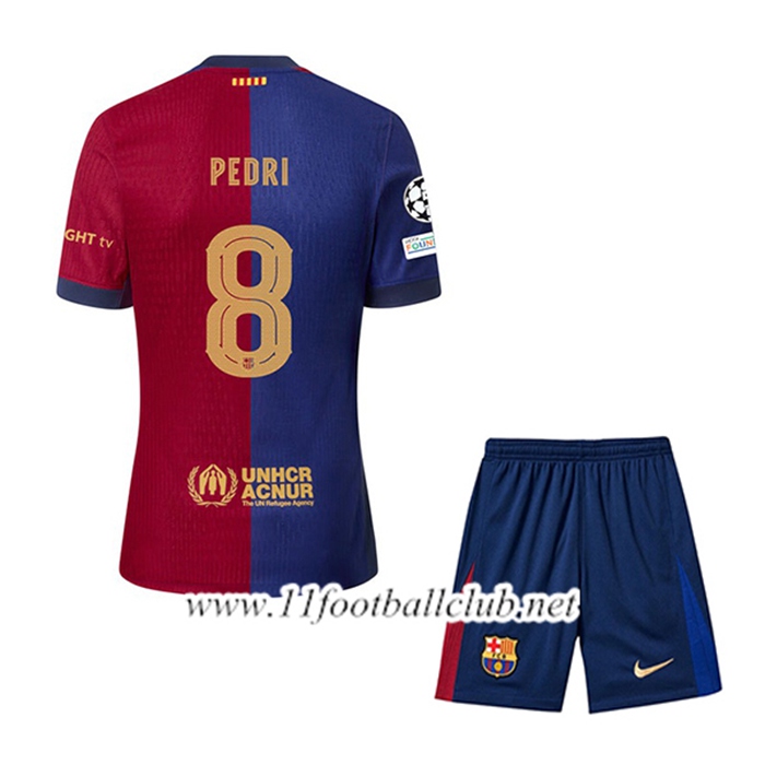 Maillot de Foot Barcelona (PEDRI #8) Enfant Domicile 2024/2025